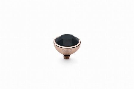 Qudo Rose Gold Topper Bottone 10mm - Jet